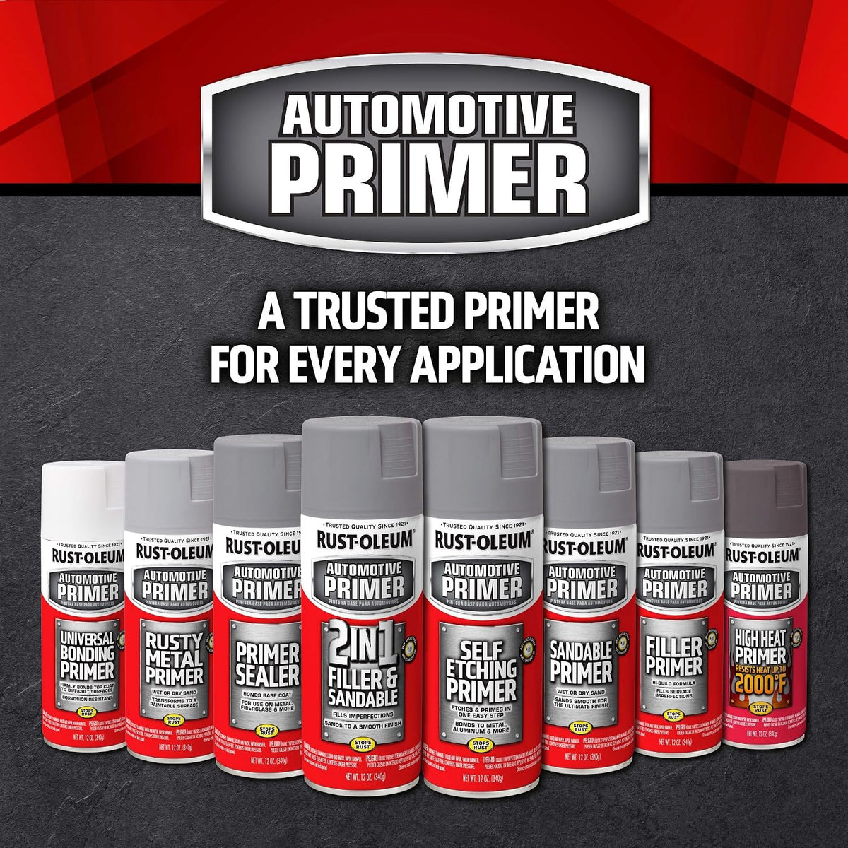 Rust-Oleum Automotive Self Etching Primer Spray, Dark Green