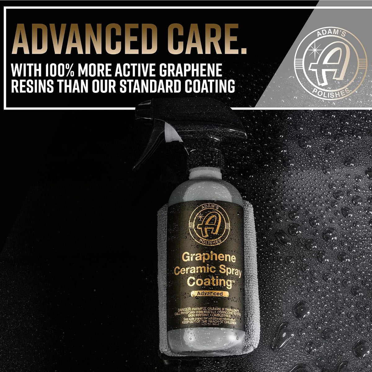 Adam's Polishes Advanced Graphene Ceramic Spray Coating - 18+ Months Sprayable Graphene Oxide Ceramic Coating for Cars, Boats, RV's & Motorcycle | Adds Extreme Gloss, Depth, Shine & Protection