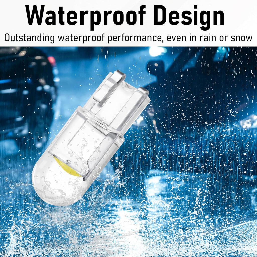 ecocstm 30 PCS Car 194 LED Bulbs, 168 2825 W5W T10 LED Bulb (White)