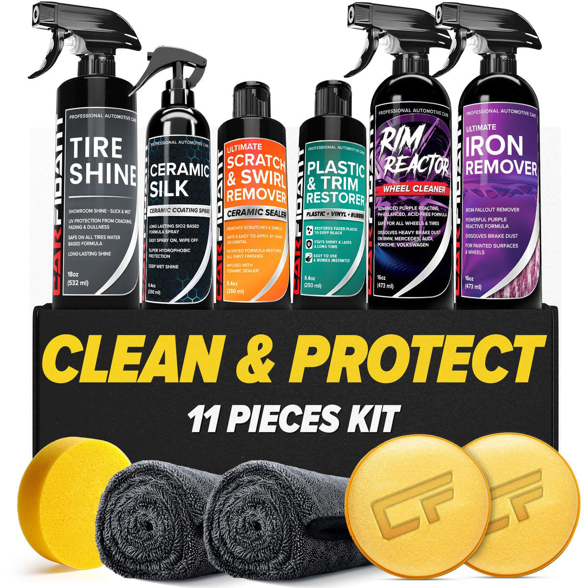 Carfidant Scratch Repair and Swirl Remover - Car Paint Scratch Remover & Restorer Kit with Buffer Pad - Polishing & Waxing Kits - Compound for Vehicles Paint Repair - 8.4 fl. Oz.