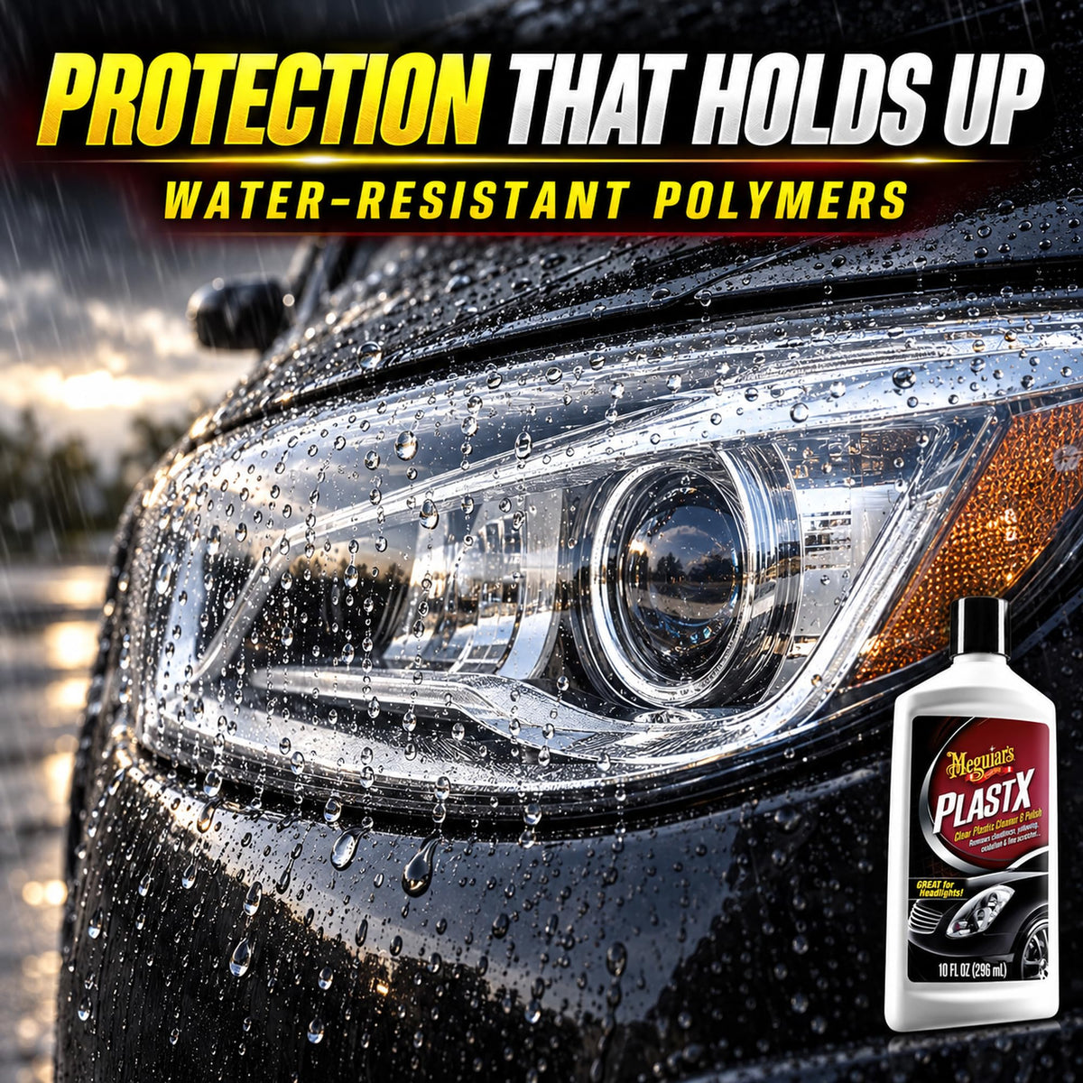 Meguiar's PlastX Clear Plastic Polish Headlight Restoration Polish, 10 Oz