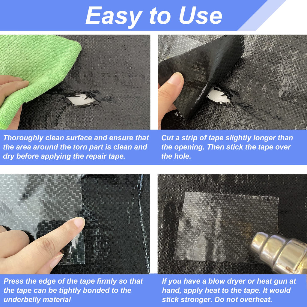 PlusRoc RV Underbelly Material Flex Belly Tape Tear Repair Patch(6'' x 20')