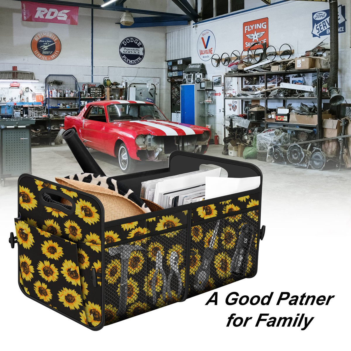 Femuar Car Trunk Organizer-Collapsible Car Storage for Suv/Jeep/Sedan