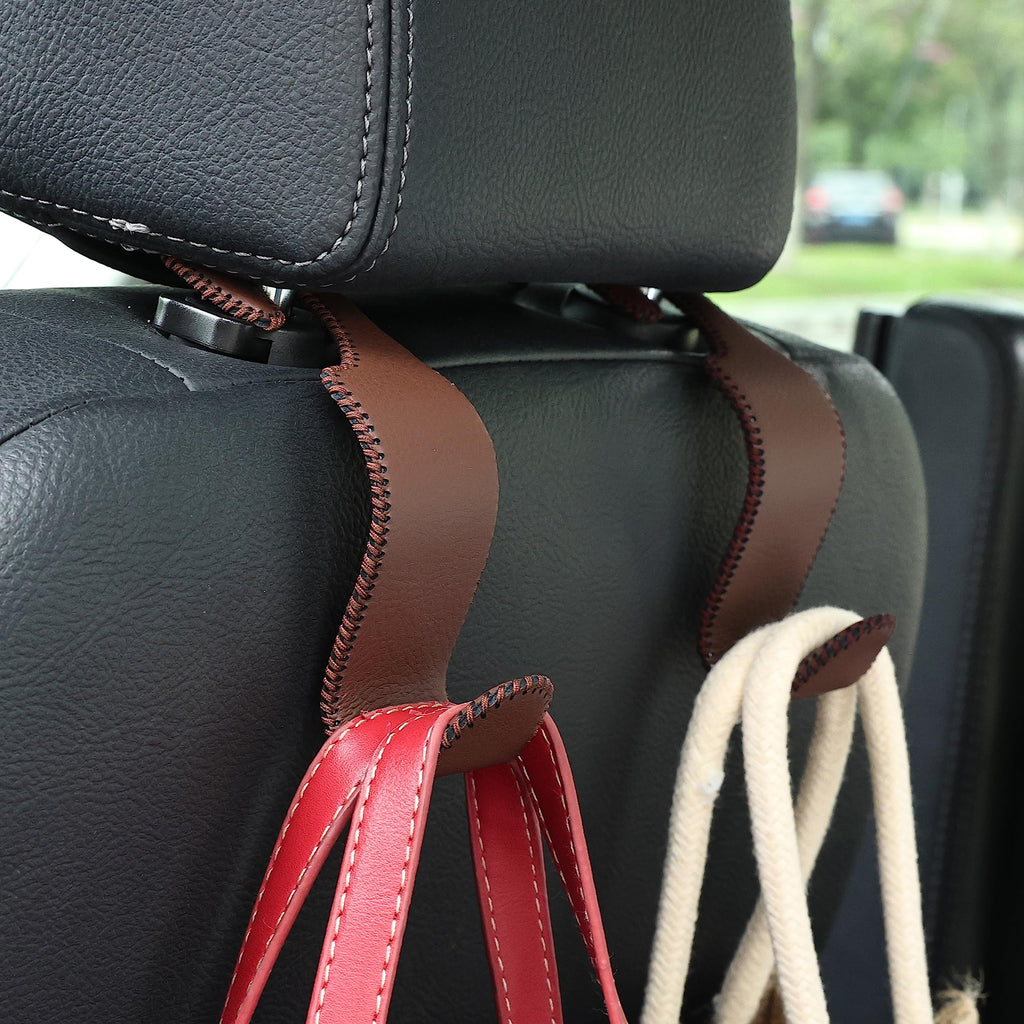 4-Pack Car Headrest Hooks Holds 55lbs Seat Storage Organizer for Bags