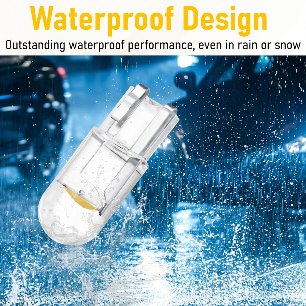 ecocstm 30 PCS Car 194 LED Bulbs, 168 2825 W5W T10 LED Bulb (White)