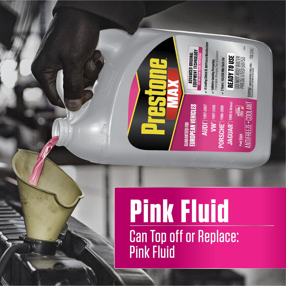 Prestone MAX Euro Violet 50/50 Antifreeze Automotive Coolant, Pack of One