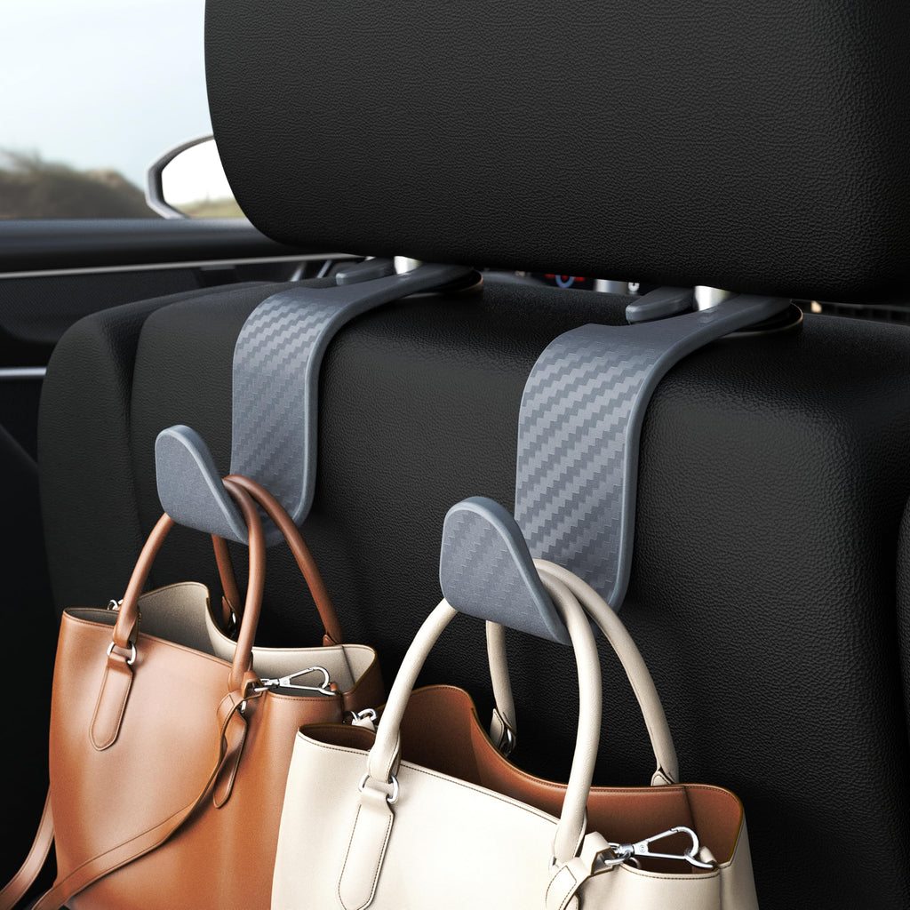 4-Pack Car Headrest Hooks Holds 55lbs Seat Storage Organizer for Bags