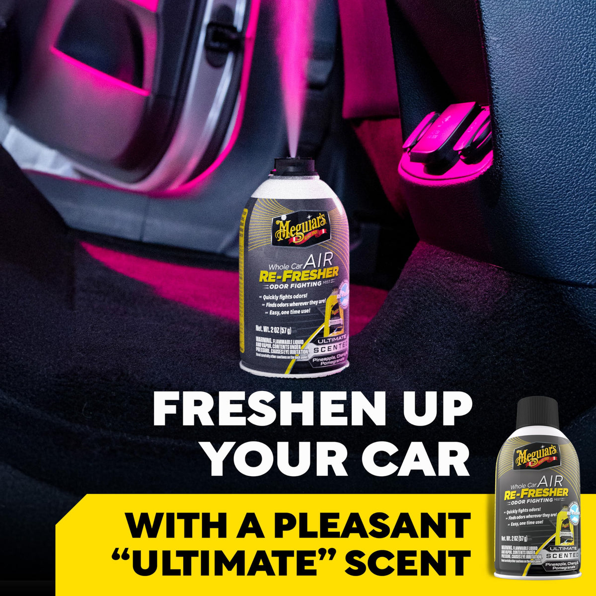 Meguiar's Car Air Refresher Odor Fighting Mist, Tropical Rainforest, 2 Oz