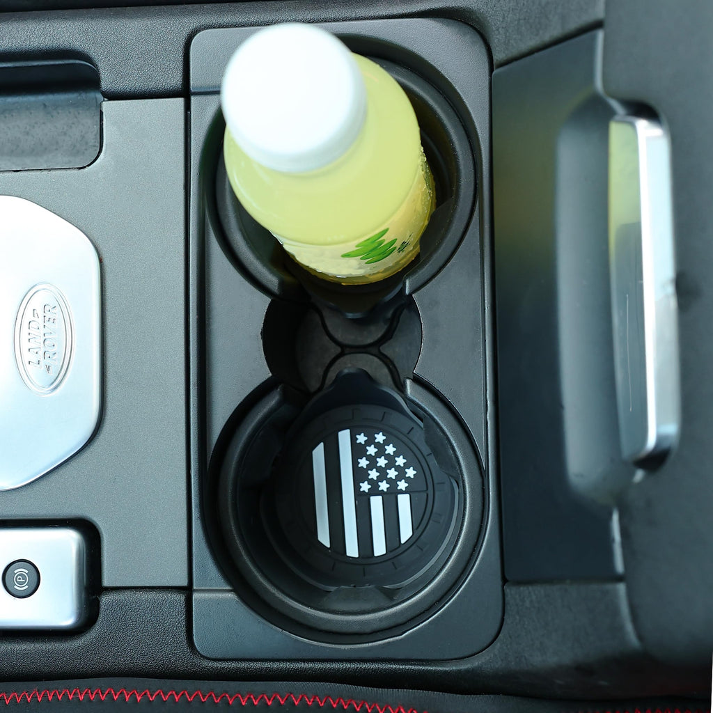 Amooca 2-Pack Car Cup Coaster Silicone Spill-Proof Cup Holder Inserts