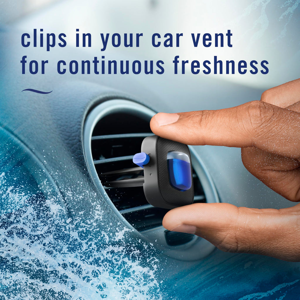 Febreze Car Air Freshener Vent Clip Platinum Ice Scent, .07 oz. Car Vent Clip, Pack of 4