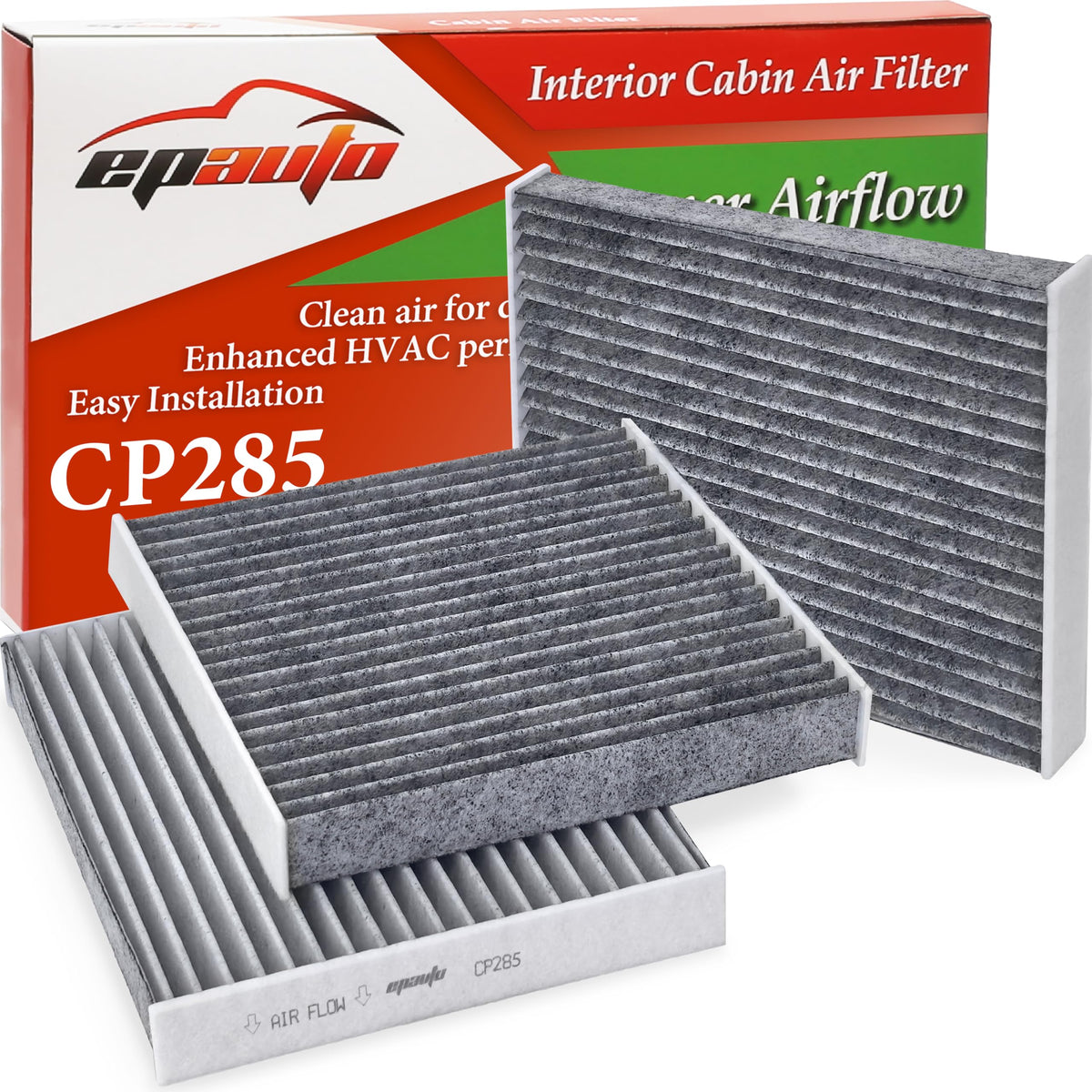 EPAuto CP285 (CF10285) Premium Cabin Air Filter includes Activated Carbon