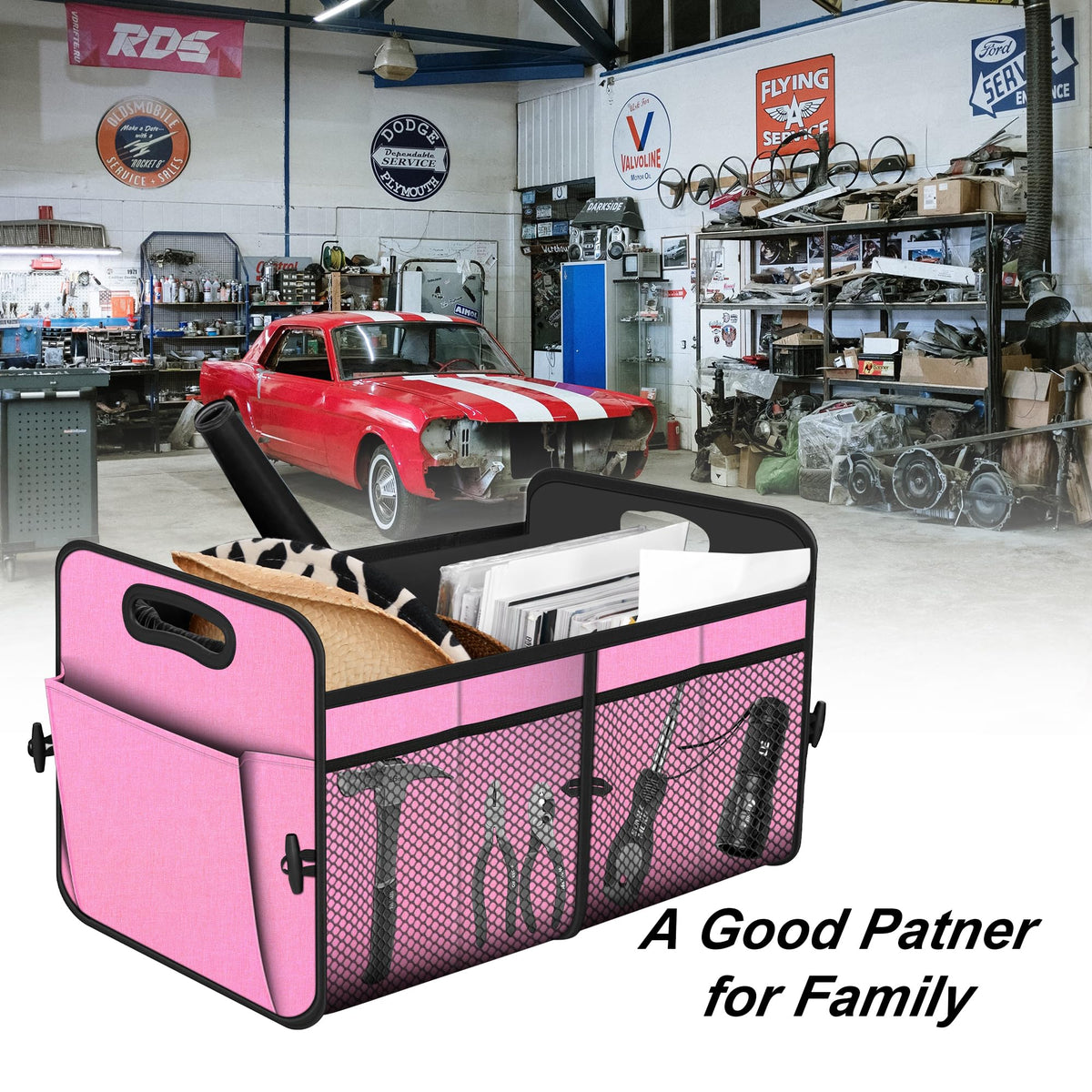 Femuar Car Trunk Organizer-Collapsible Car Storage for Suv/Jeep/Sedan