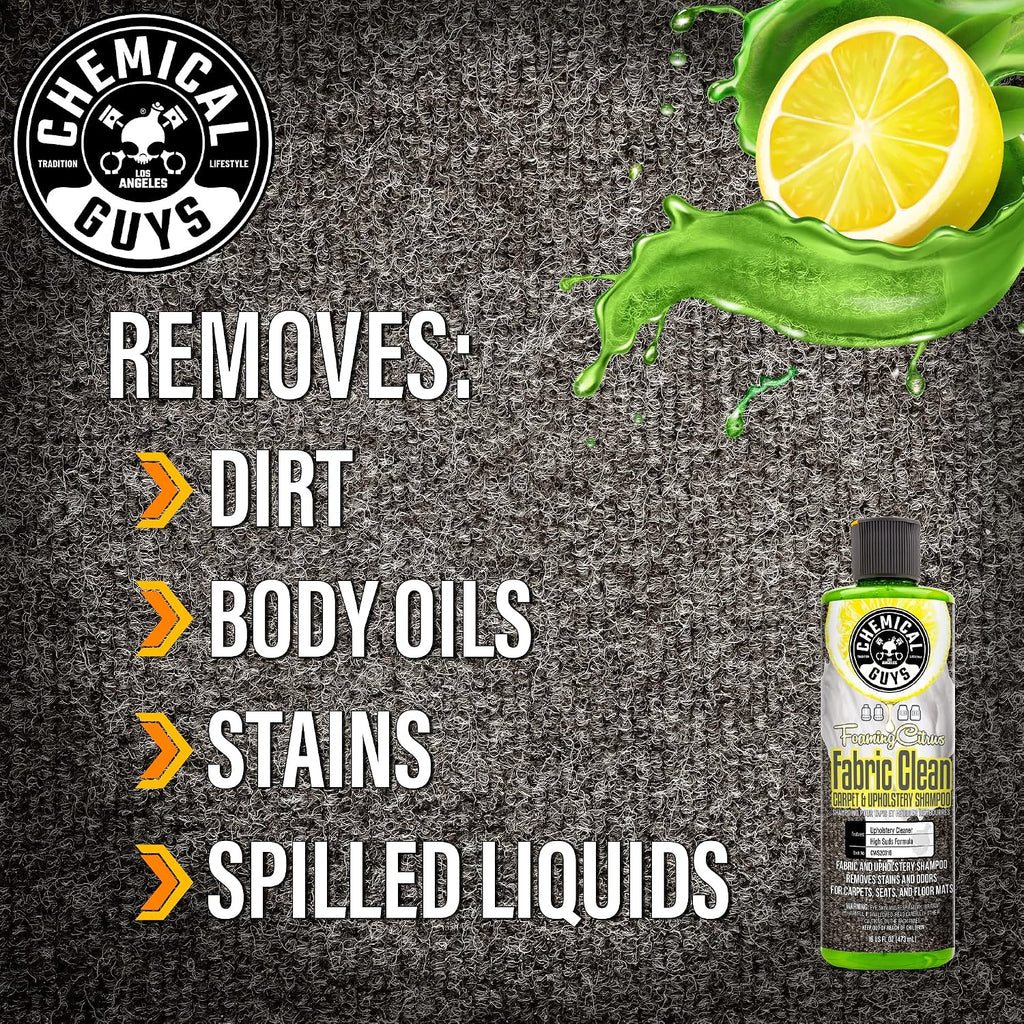 Chemical Guys, Foaming Citrus Fabric & Carpet Cleaner, Seats & Mats, 16 oz